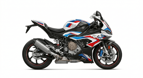 BMW S1000RR sportbike in a dynamic pose